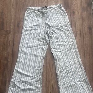 Striped linen pants